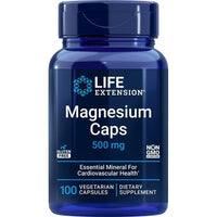 Life Extension | Magnesio 500 mg | 100 Cápsulas Veganas | Sueño, Músculos y Sistema Nervioso