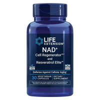 Life Extension | NAD+ Cell Regenerator & Resveratrol Elite | 30 Cápsulas | Longevidad y Energía Celular