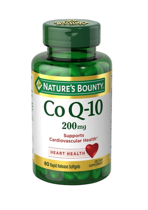 Nature's Bounty | CoQ10 200 mg | 80 Cápsulas | Salud Cardiovascular