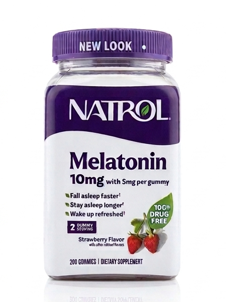 Natrol | Melatonina 10 mg | 200 Gomitas | Auxiliar para el Sueño