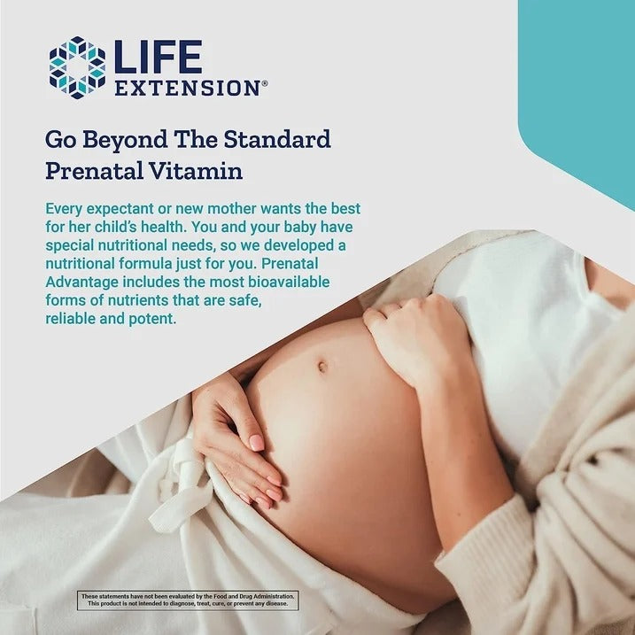 Life Extension | Multivitamínico Prenatal | 120 Cápsulas | Multivitamínico