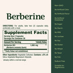 Nature's Bounty | Berberina 1000 mg  | 60 Cápsulas | Soporte Metabólico