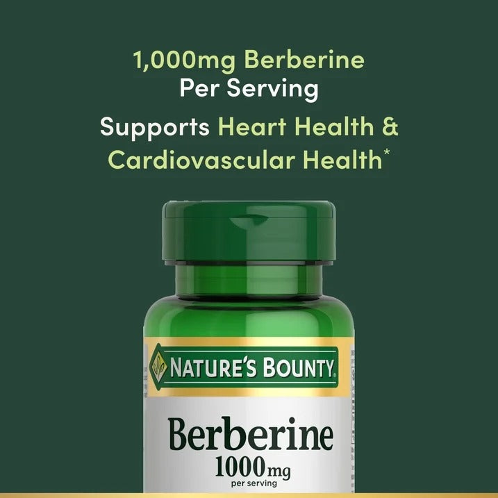 Nature's Bounty | Berberina 1000 mg  | 60 Cápsulas | Soporte Metabólico