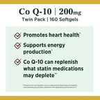 Nature's Bounty | CoQ10 200 mg | 80 Cápsulas | Salud Cardiovascular
