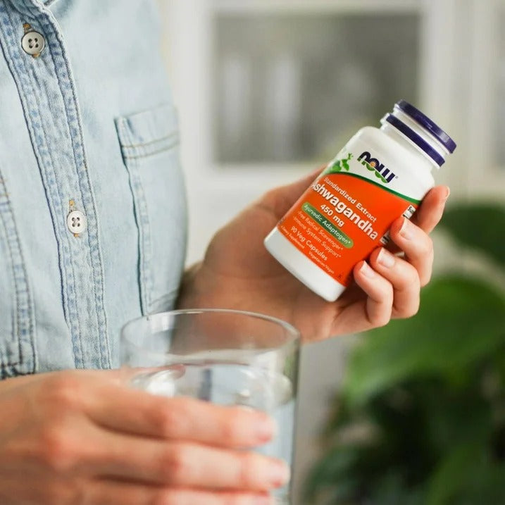 NOW Foods | Ashwagandha 450mg | 90 Cápsulas Veganas | Relajación y Estrés