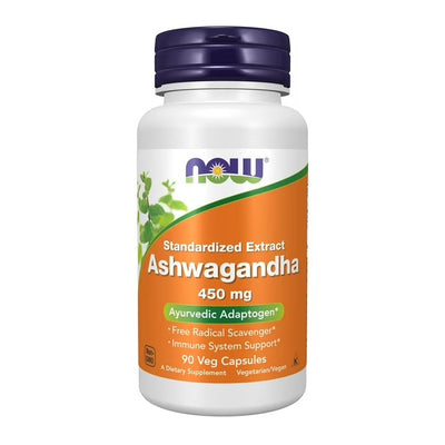 NOW Foods | Ashwagandha 450mg | 90 Cápsulas Veganas | Relajación y Estrés