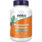 NOW Foods | Glicinato de Magnesio 100 mg | 180 Tabletas | Relajación y Soporte Muscular