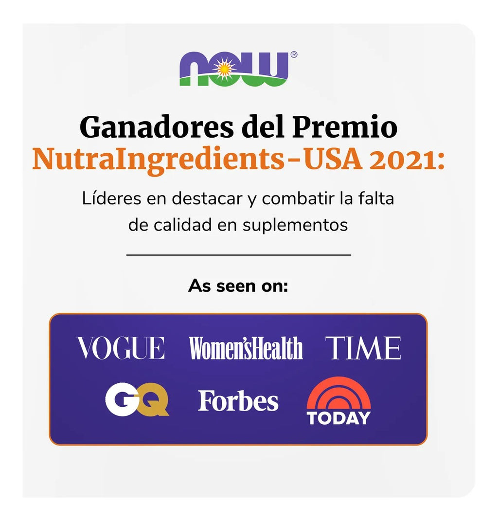 NOW Foods | Glicinato de Magnesio 100 mg | 180 Tabletas | Relajación y Soporte Muscular