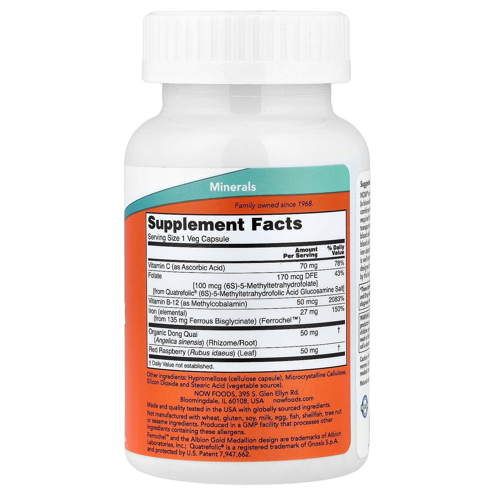 NOW Foods | Complejo de Hierro 27mg | 100 Cápsulas Veganas | Anemia, Energía y Sin Estreñimiento