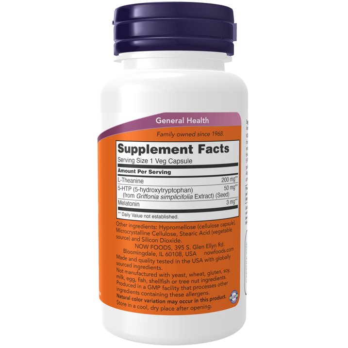 NOW Foods | Régimen de Sueño 3 en 1 | 90 Cápsulas Veganas | Soporte para el Sueño