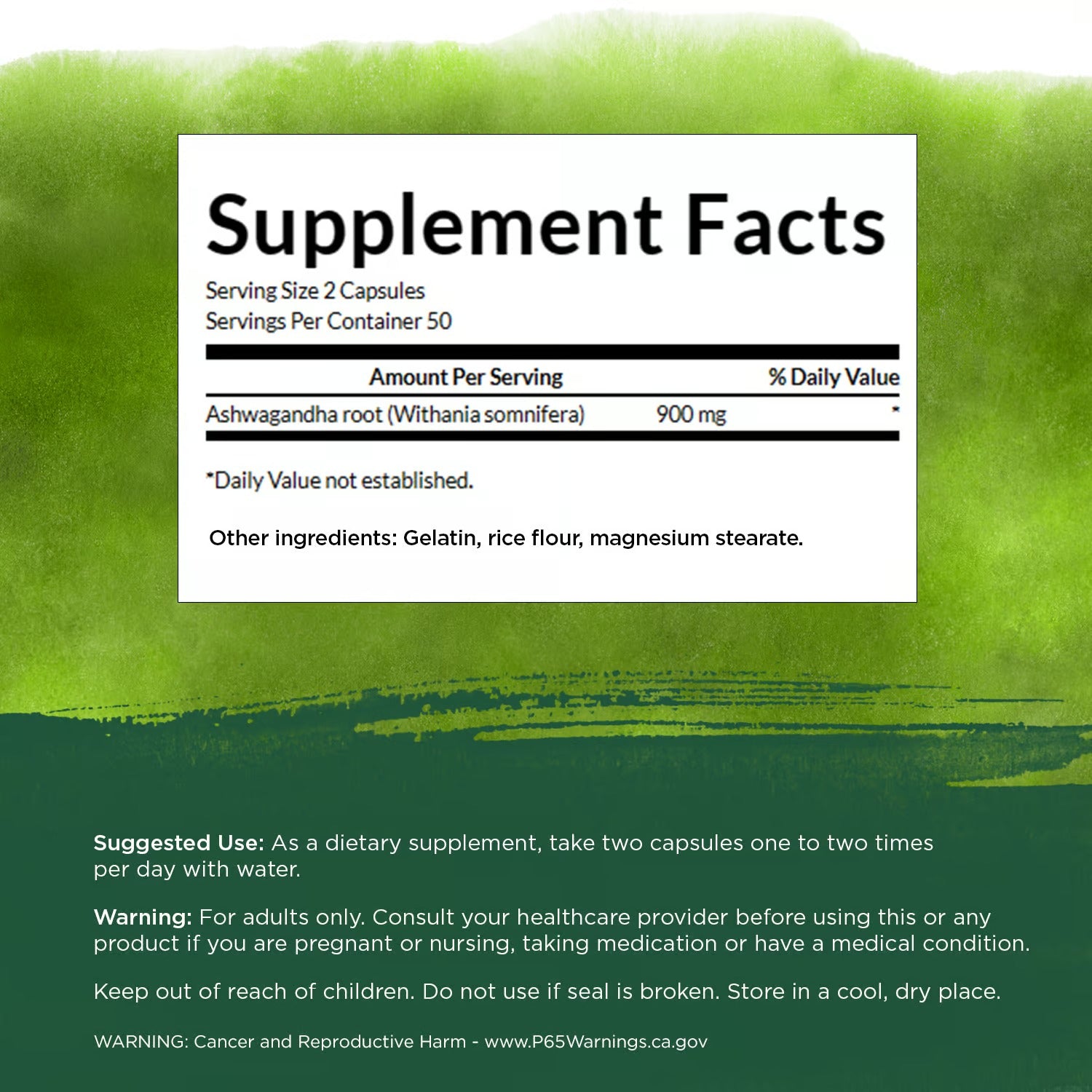 Swanson | Ashwagandha  450 mg |  100 Cápsulas | Relajación y Estrés