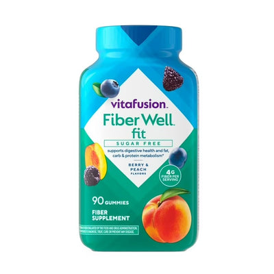Vitafusion | Fibra Prebiótica Sin Azúcar + Vitamina B | 90 Gomitas | Salud Digestiva