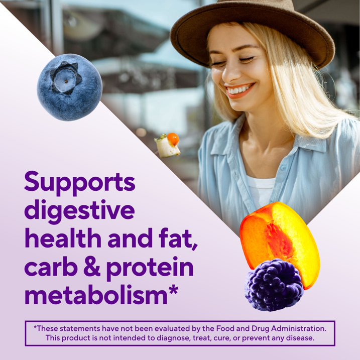 Vitafusion | Fibra Prebiótica Sin Azúcar + Vitamina B | 90 Gomitas | Salud Digestiva