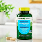 Spring Valley | Ashwagandha 1300 mg | 60 Cápsulas Vegetarianas | Estrés y Relajación