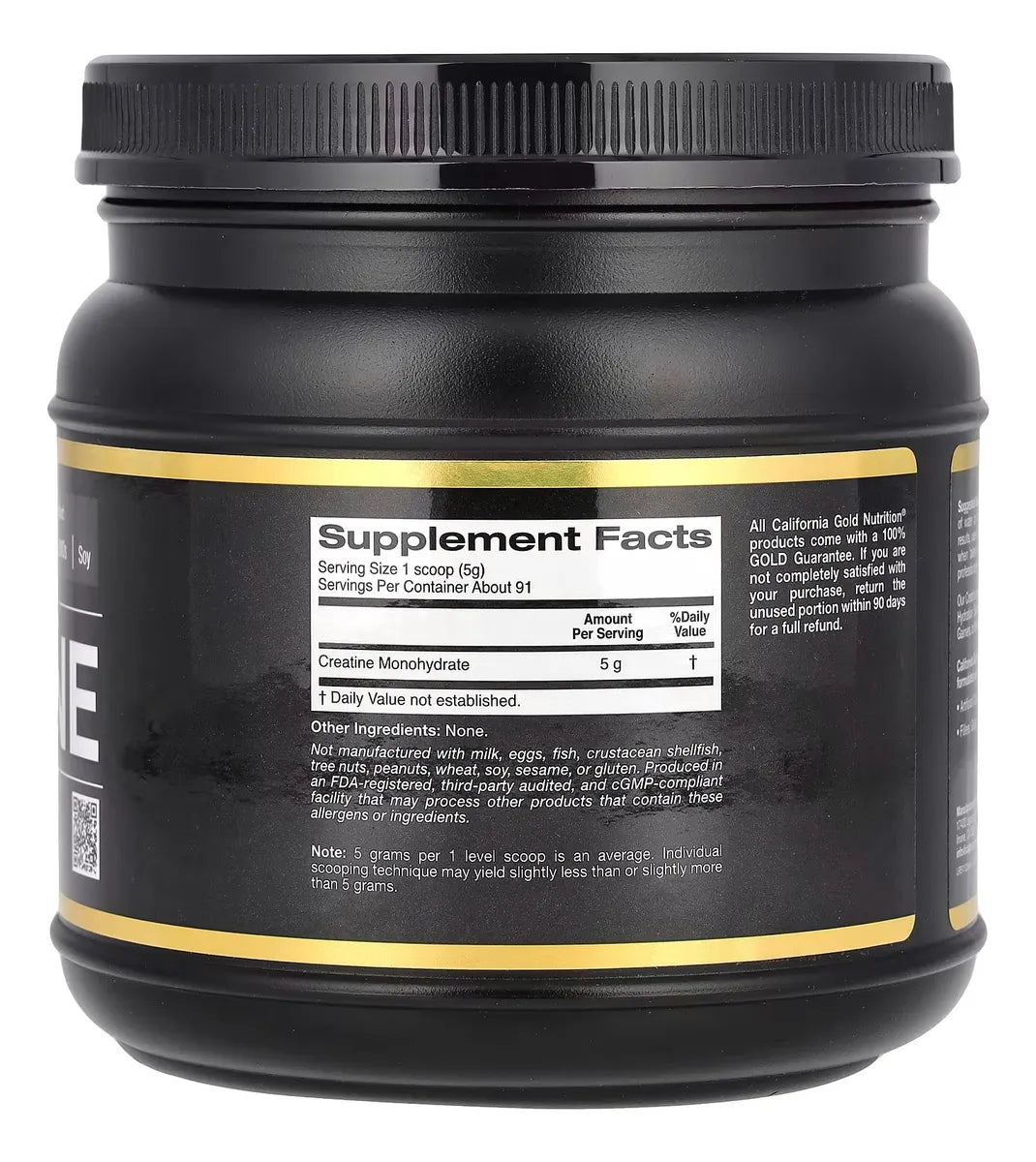California Gold Nutrition | Monohidrato de Creatina Pura | 454 gramos (91 serv) | Resistencia muscular, Recuperación Eficiente