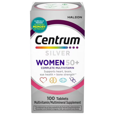 Centrum | Silver Women 50+ | 100 Tabletas | Multivitamínico