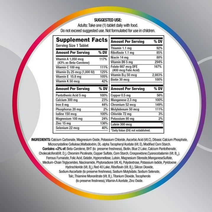 Centrum | Silver Women 50+ | 100 Tabletas | Multivitamínico