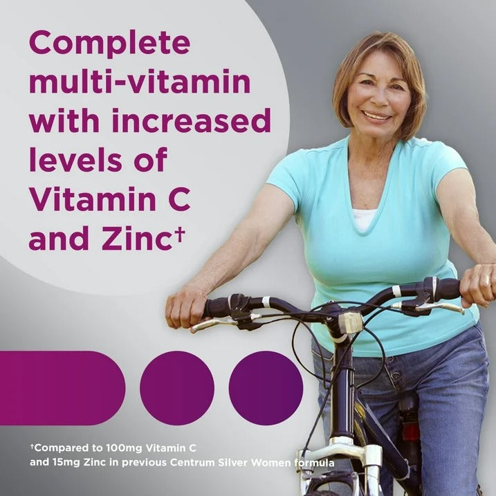 Centrum | Silver Women 50+ | 100 Tabletas | Multivitamínico