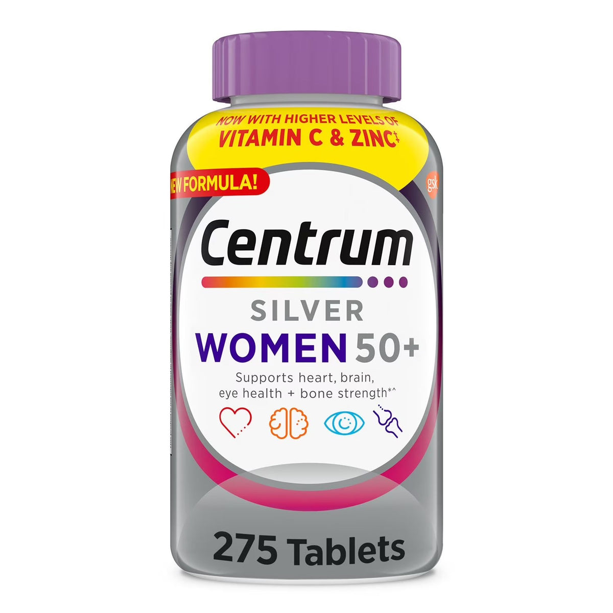 Centrum | Multivitamínico  Silver Women 50+ | 275 Tabletas | Multivitamínicos