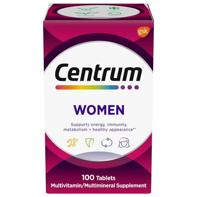Centrum | Multivitamínico para Mujeres | 100 Tabletas | Multivitamínico