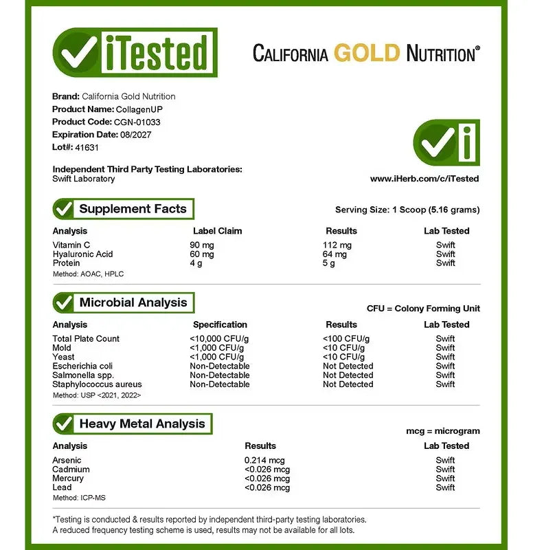 California Gold Nutrition | Péptidos de Colágeno Marino | (206 g) | Salud Articular y de la Piel