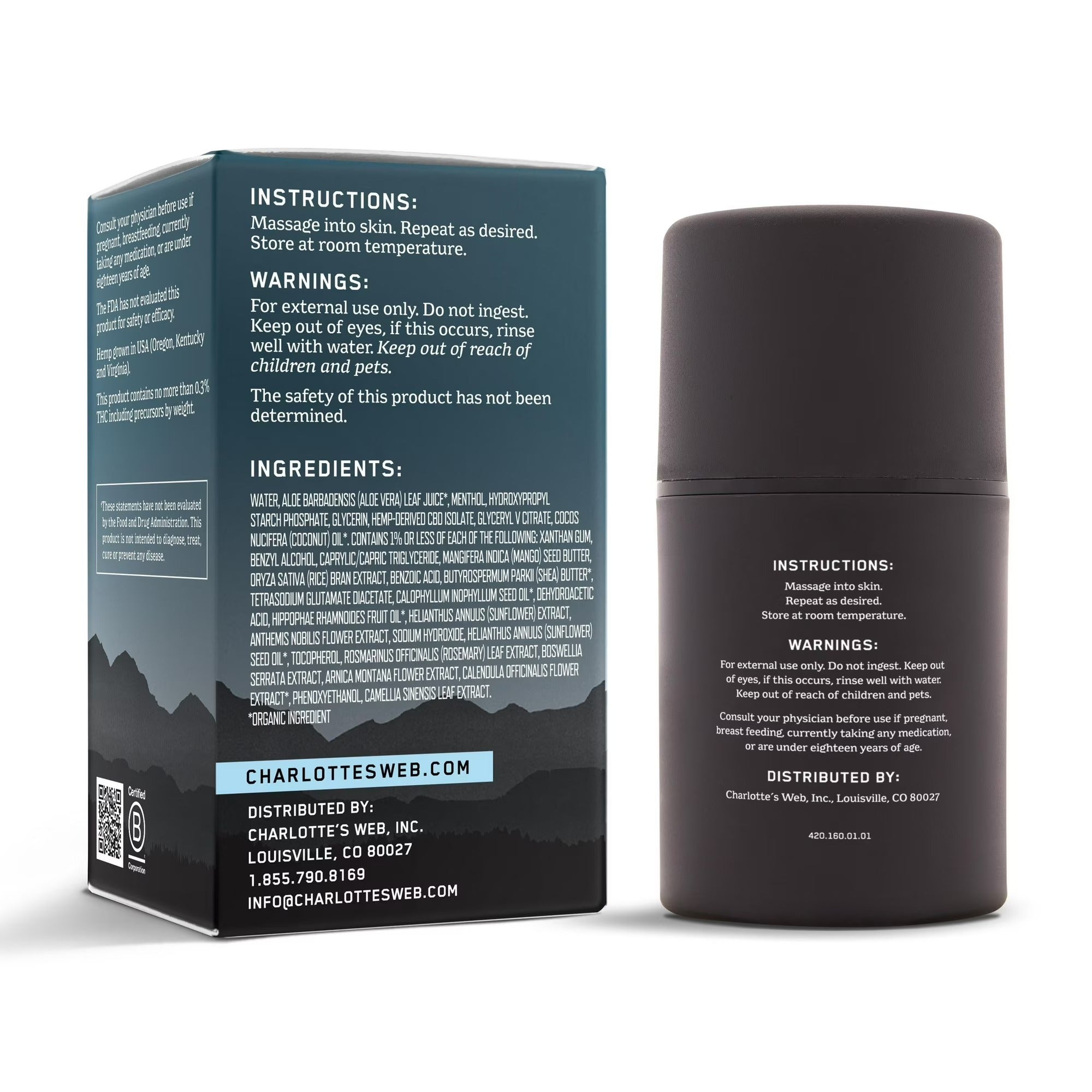 Charlotte's Web Gel Refrescante CBD | 1000 mg de CBD por Frasco | 40 g | Dolor Muscular