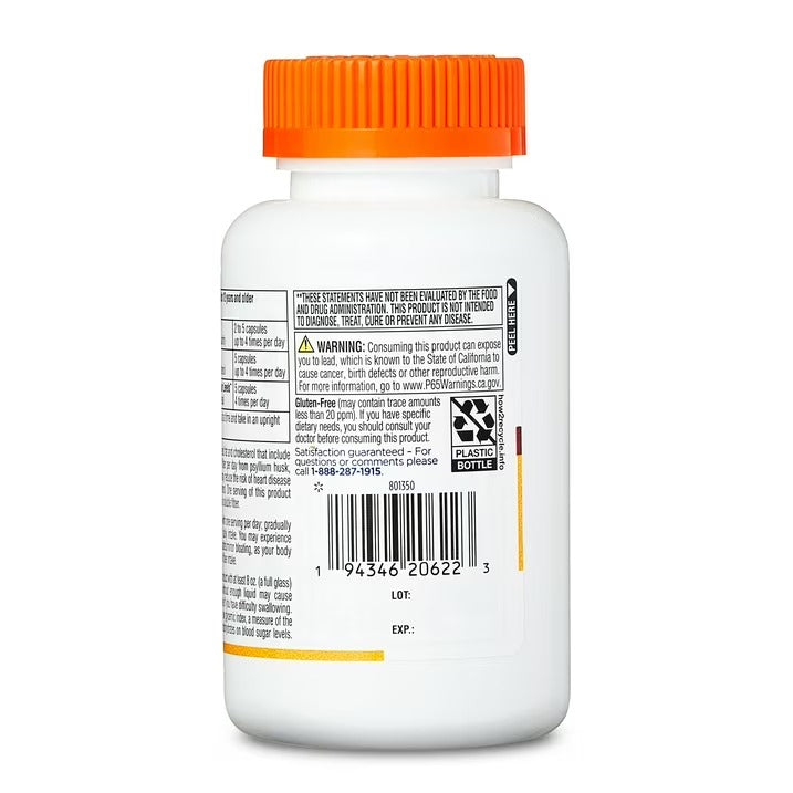Equate | Fibra Cáscara de Psyllium | 160 Cápsulas | Salud Digestiva