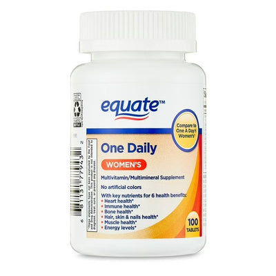 Equate | Multivitamínico One Daily Women's | 100 Tabletas | Multivitamínico