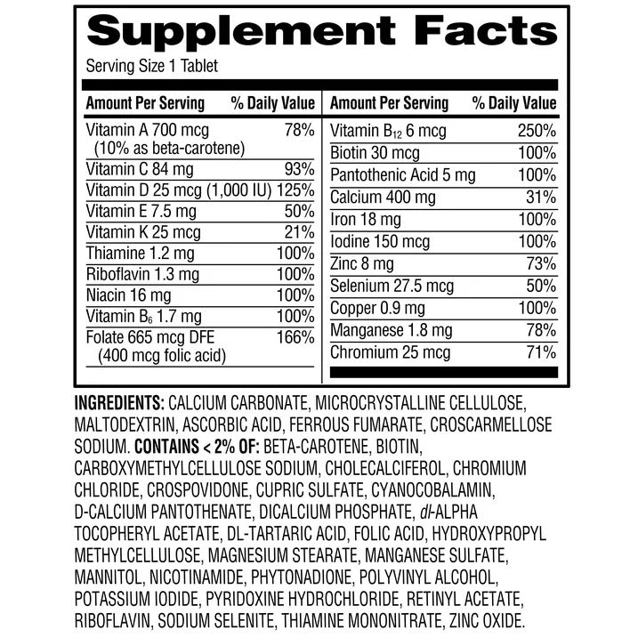 Equate | Multivitamínico One Daily Women's | 100 Tabletas | Multivitamínico