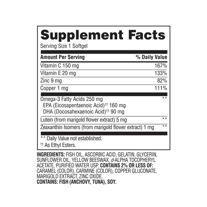 Equate | Visión Formula 50+ | 50 Softgels | Salud Ocular Adultos 50+