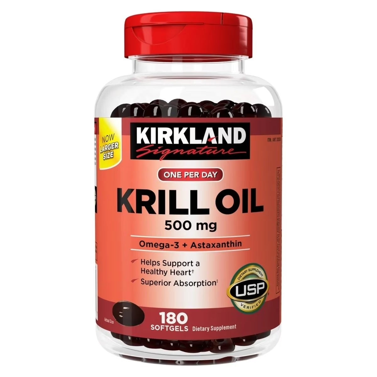 Kirkland Signature | Krill Oil 500 mg | 180 Softgels | Antioxidante