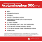 Member's Mark |  Extra Strength Acetaminophen 500 mg | 400 Gelcaps | Alivio del Dolor