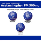 Member's Mark | Acetaminophen PM  500 mg / 25 mg | 375 Gelcaps | Alivio del Dolor y Sueño