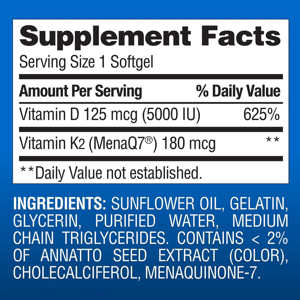 Member's Mark | Vitamina K2 + D3 | 150 Softgels | Salud Ósea y Cardiovascular