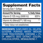 Member's Mark | Vitamina K2 + D3 | 150 Softgels | Salud Ósea y Cardiovascular