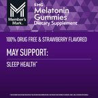 Member's Mark | Melatonina 5 mg | 200 Gomitas Sabor Fresa | Soporte para el Sueño
