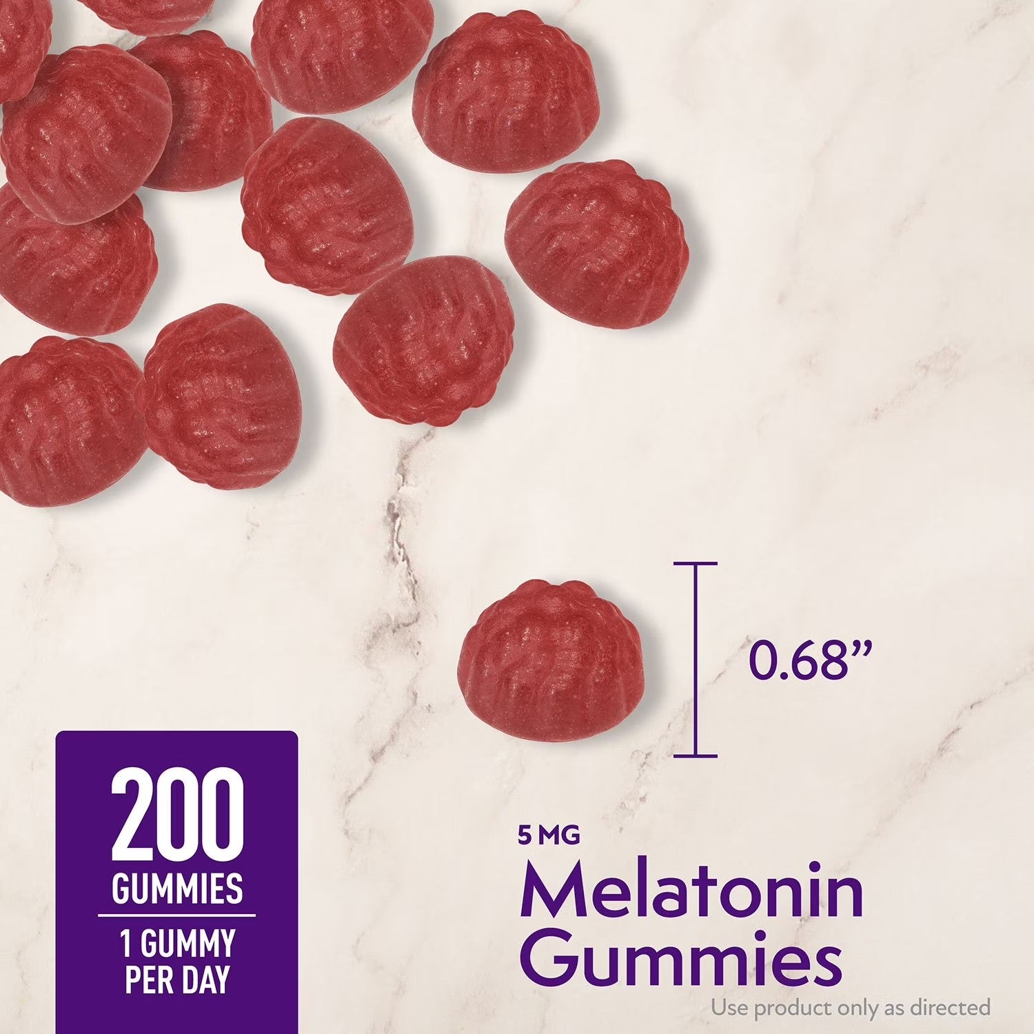 Member's Mark | Melatonina 5 mg | 200 Gomitas Sabor Fresa | Soporte para el Sueño