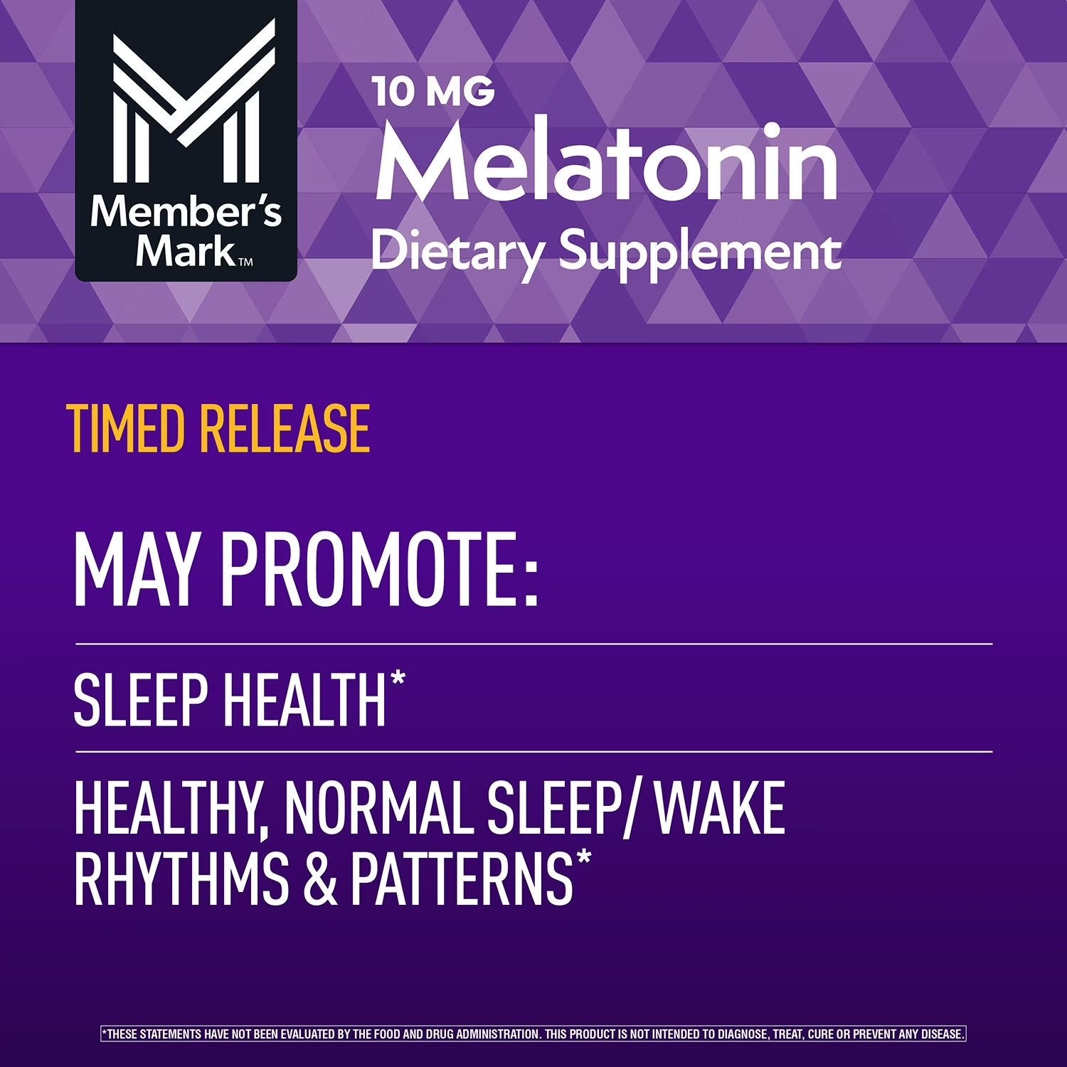 Member's Mark | Melatonina de Liberación Prolongada 10 mg | 300 tabletas | Soporte para el Sueño
