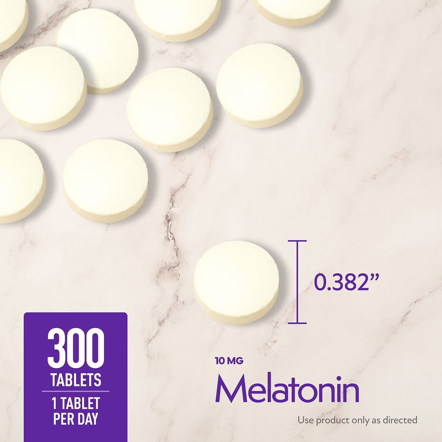 Member's Mark | Melatonina de Liberación Prolongada 10 mg | 300 tabletas | Soporte para el Sueño