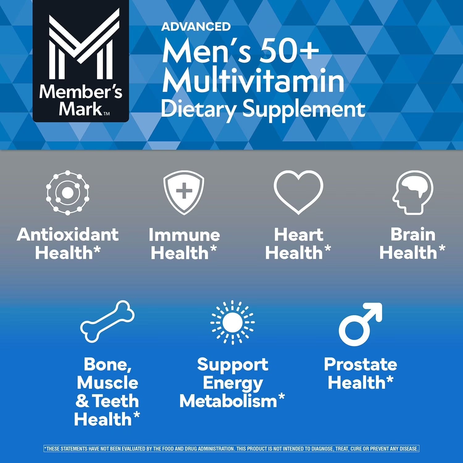 Member's Mark | Multivitamínico Advanced Men's 50+ | 275 tabletas | Multivitamínicos