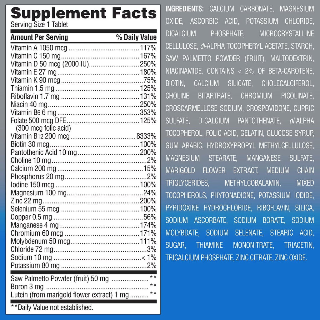 Member's Mark | Multivitamínico Advanced Men's 50+ | 275 tabletas | Multivitamínicos