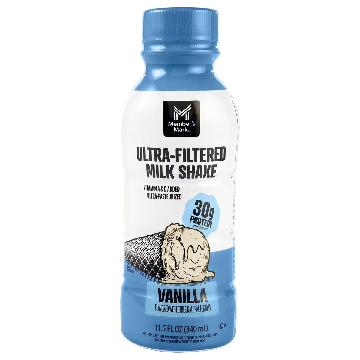 Member's Mark | Batido de Proteína Sabor Vainilla 30g | 340 ML | Fuerza y Rendimiento