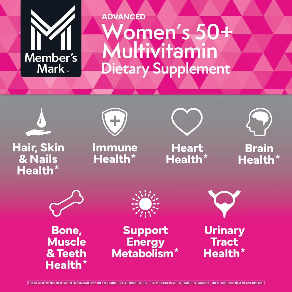 Member's Mark | Multivitamínico  Advanced Women's 50+ | 275 Tabletas | Salud Integral Femenina
