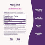 Natrol | Melatonina 10 mg | 60 Tabletas de Disolución Rápida | Apoyo para el Sueño