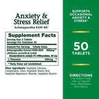 Nature’s Bounty | Ashwagandha KSM 66 + L-Teanina | 50 Tabletas | Apoyo Estrés y Ansiedad