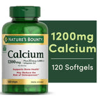 Nature’s Bounty | Calcio + Vitamina D3  1200 mg / 1000 IU | 120 Softgels | Salud Ósea e Inmunológica