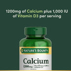 Nature’s Bounty | Calcio + Vitamina D3  1200 mg / 1000 IU | 120 Softgels | Salud Ósea e Inmunológica