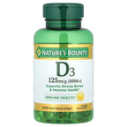 Nature's Bounty | Vitamina D3 5,000 IU (125 mcg) | 400 Softgels | Salud Inmunológica y Ósea