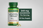 Nature's Bounty | Glicinato de Magnesio 240 mg | 60 Cápsulas | Apoyo para Relajación Muscular y Salud Ósea