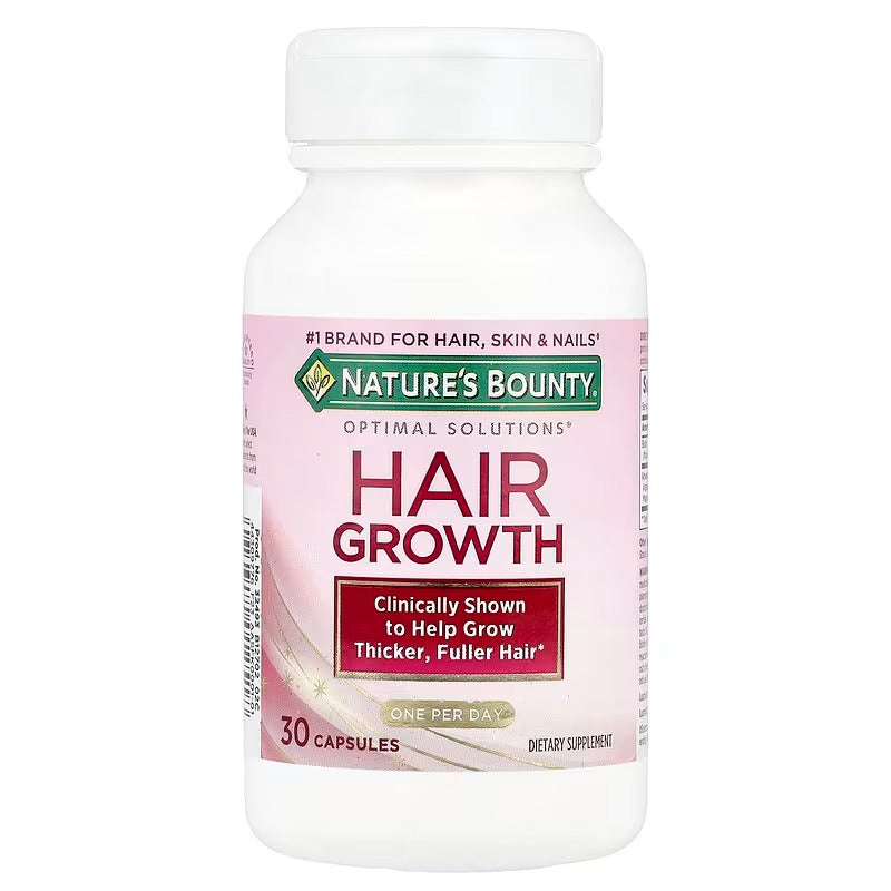 Nature's Bounty | Optimal Solutions Hair Growth | 90 Cápsulas | Crecimiento Capilar